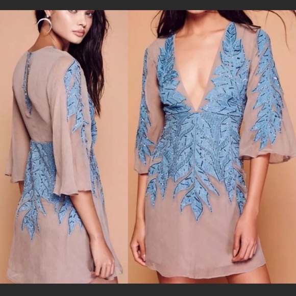 Free People Dresses & Skirts - HP💙Rare HTF FP Songbird Beaded Mini Dress✨